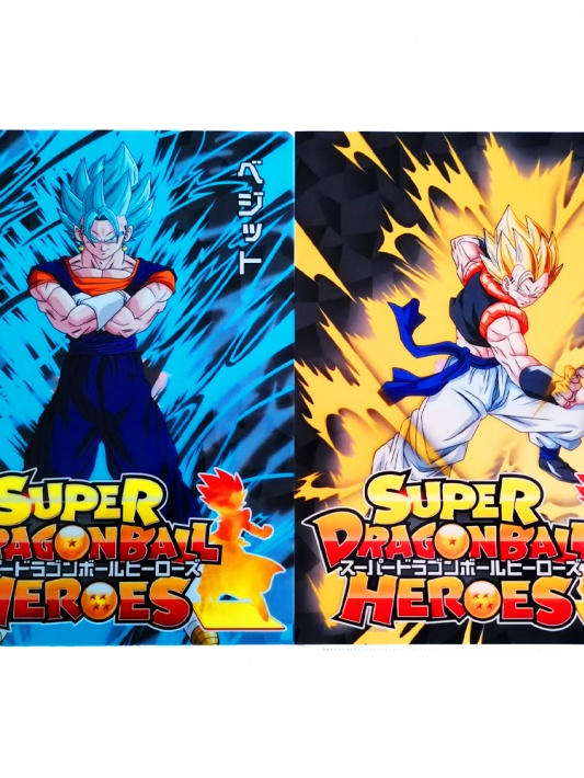 Super Dragon Ball Heroes Ichiban Kuji Set de Portafolios Vegetto Blue + Gogeta SSJ